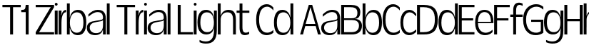 T1 Zirbal Trial Light Cd font