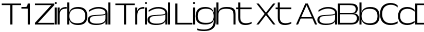 T1 Zirbal Trial Light Xt font