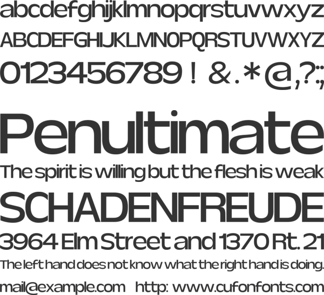 T1 Zirbal Trial font preview