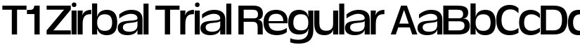 T1 Zirbal Trial Regular font