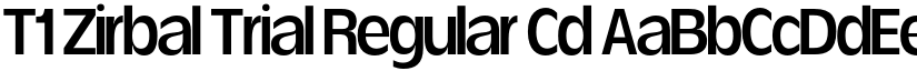 T1 Zirbal Trial Regular Cd font