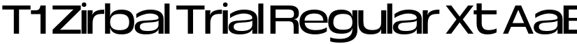 T1 Zirbal Trial Regular Xt font