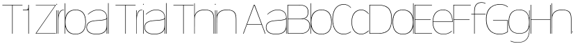 T1 Zirbal Trial Thin font