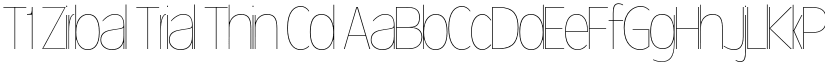 T1 Zirbal Trial Thin Cd font