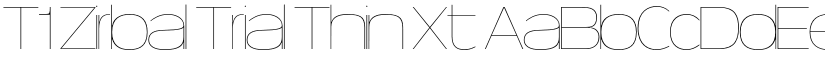 T1 Zirbal Trial Thin Xt font