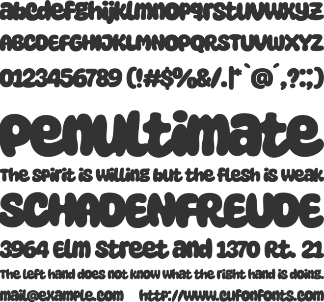 Super Glue font preview