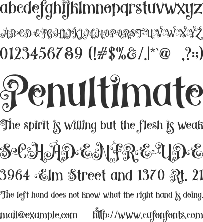 Merlin Charlista font preview