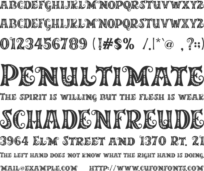 Merry Jolly Ornament font preview