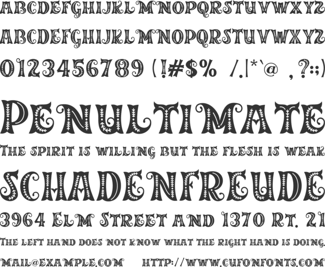 Merry Jolly Ornament font preview