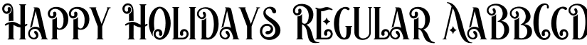 Happy Holidays Regular font