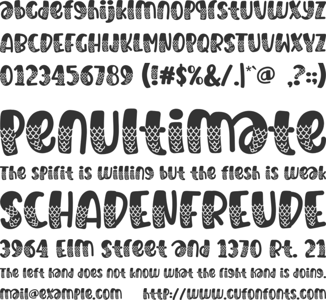 Mermaid font preview