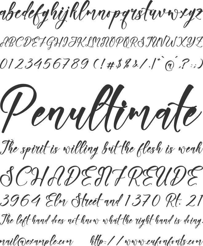 Peach Cherry font preview