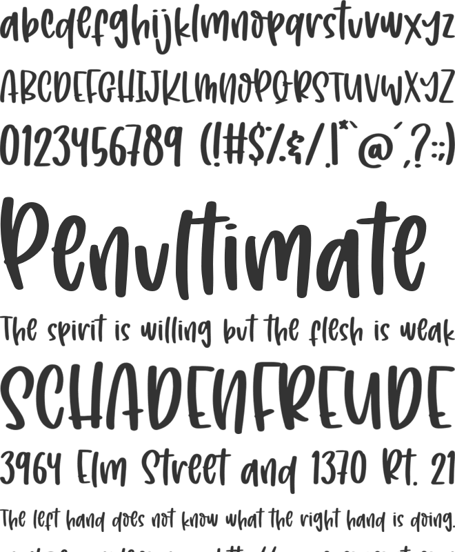 Purple Hope font preview