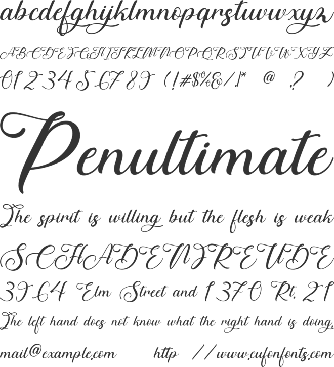 Hello Adelyne font preview