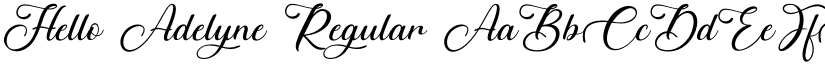 Hello Adelyne Regular font