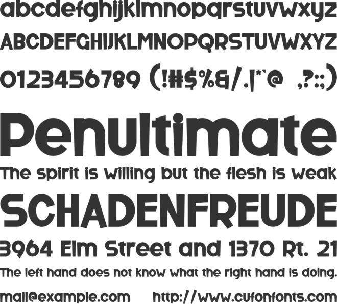 CHARMELEON font preview