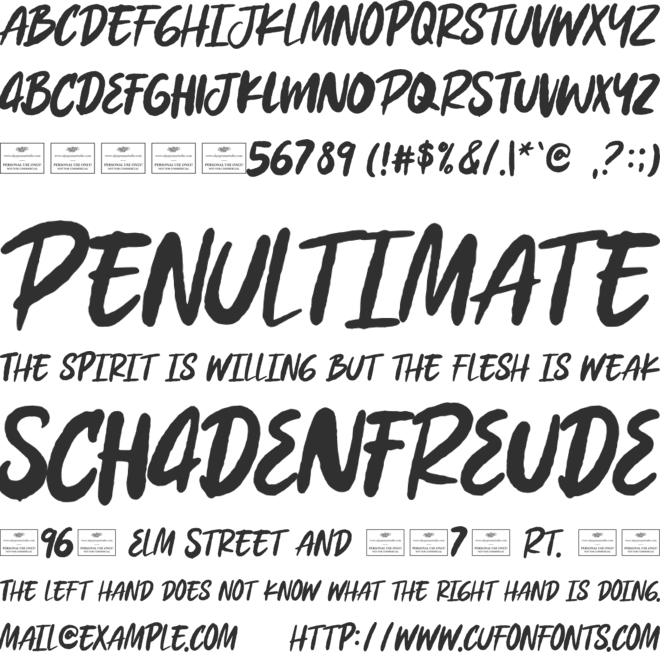Ominous Outlaw font preview