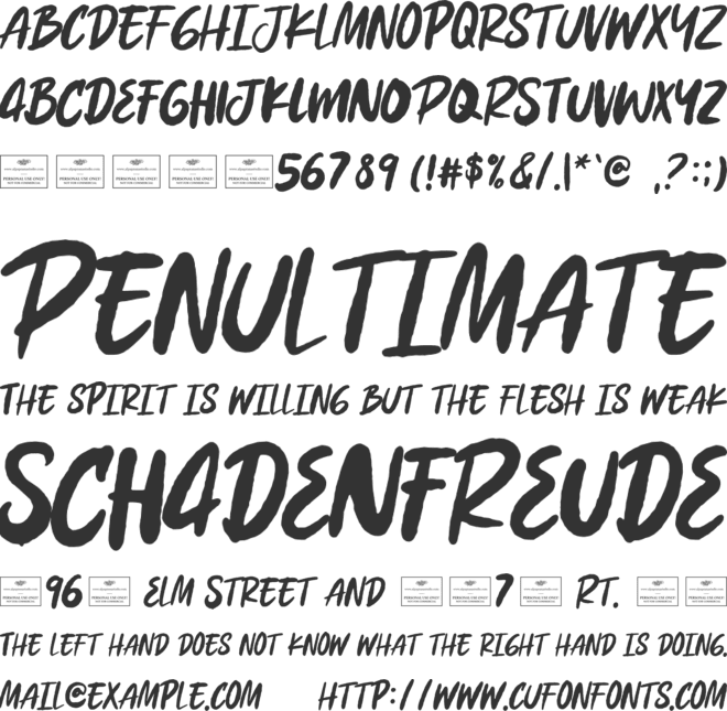 Ominous Outlaw font preview