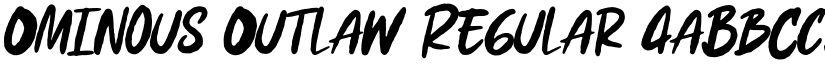 Ominous Outlaw Regular font