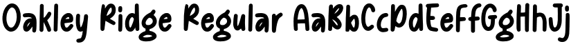 Oakley Ridge Regular font