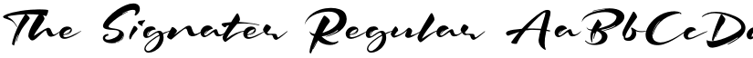 The Signater Regular font