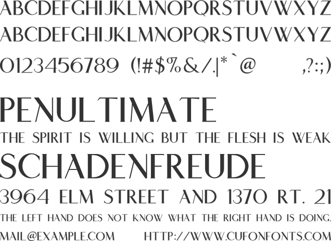 NECMATO font preview