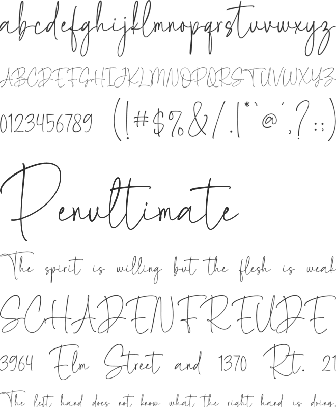 Something Different font preview