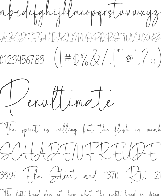 Something Different font preview