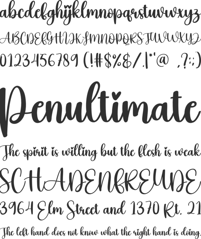Tattoo font preview