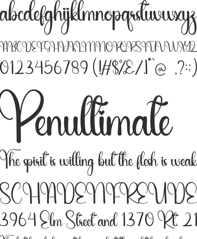Sticker font preview