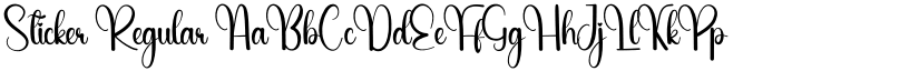 Sticker Regular font