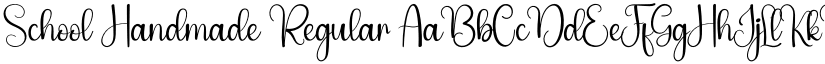 School Handmade Regular font