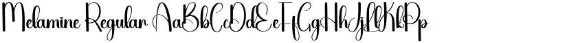 Melamine Regular font