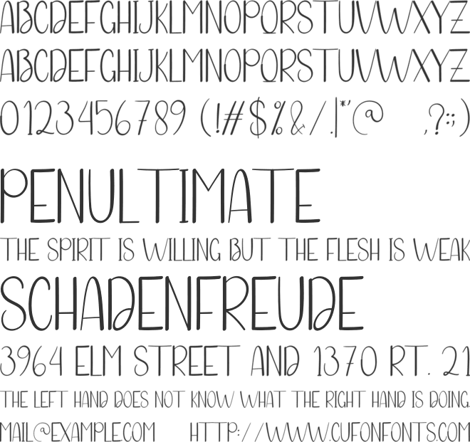 Paradise font preview