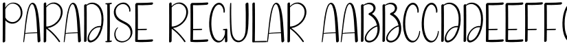 Paradise Regular font
