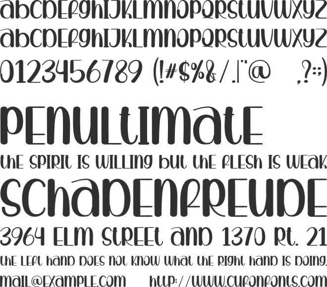 Jerry font preview