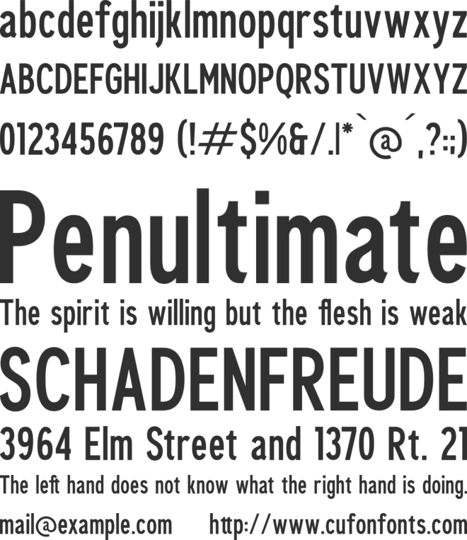 Cleudia font preview
