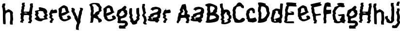 h Horey Regular font