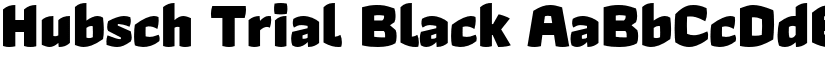 Hubsch Trial Black font