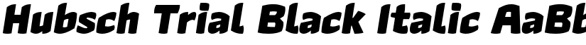 Hubsch Trial Black Italic font