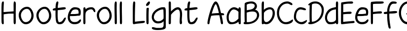 Hooteroll Light font