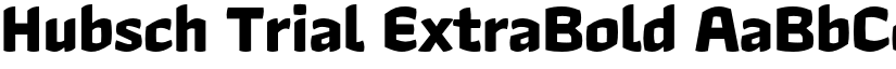 Hubsch Trial ExtraBold font