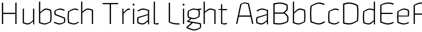 Hubsch Trial Light font