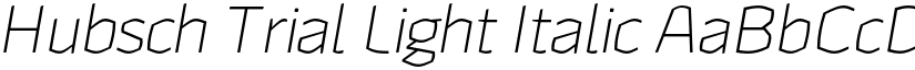 Hubsch Trial Light Italic font