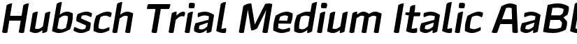 Hubsch Trial Medium Italic font