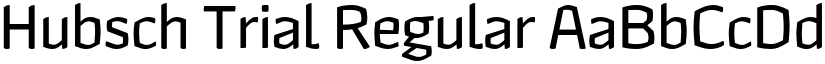 Hubsch Trial Regular font