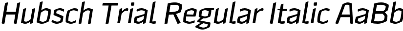 Hubsch Trial Regular Italic font