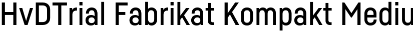 HvDTrial Fabrikat Kompakt Medium font