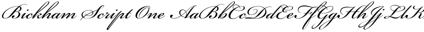 Bickham Script One font