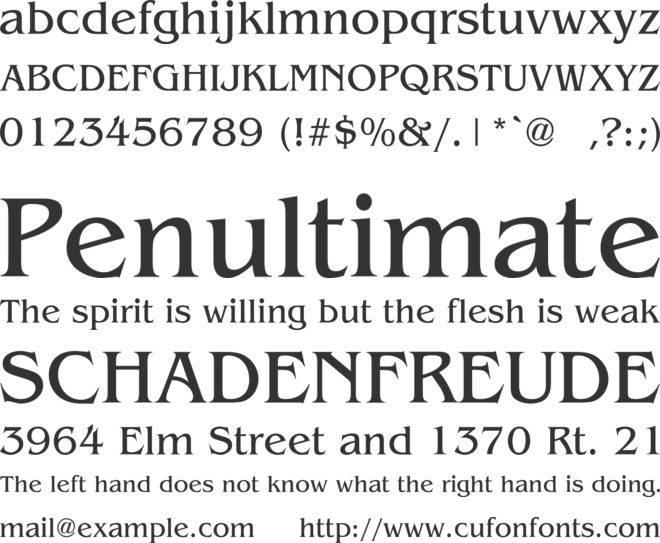 Benguiat font preview